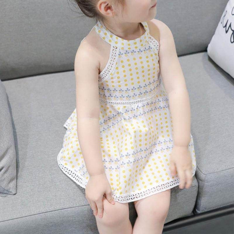 ลูกไม้เด็กหญิง Dot ชุดทารกแรกเกิดเจ้าหญิงงานแต่งงาน Sundress 1-6Y