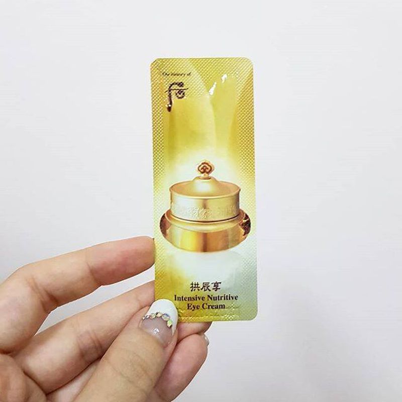 อายครีม เกาหลี บำรุงใต้ตา ครีมทารอบดวงตา The History of whoo Intensive Nutritive Eye cream 1 ml.  x1 ซอง ลดใต้ตาดํา ให้อ่อนเยาว์ ริ้วรอยใต้ตา ร้าน Sokorea