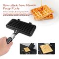 Waffle Maker Pan Mould Waffle Maker Maker Kitchen Gas Non-Stick Waffle Maker Pan Mold Waffle Baking Tool Mold Press Plate Cooking Baking Tool Household Kitchen Gas Non-Stick Waffle