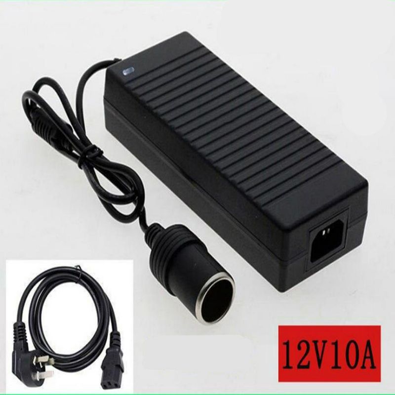 【ส่งจากกรุงเทพ】แปลงไฟบ้าน 220V 120W เป็นไฟรถยนย์ 12V DC 220V to 12V 10A Home Power Adapter Car Adapter AC Plug