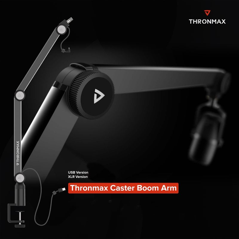 Thronmax:S1 USB/ S2 XLR Caster Premium Tube-Style Broadcast Boom Arm,S1-USB