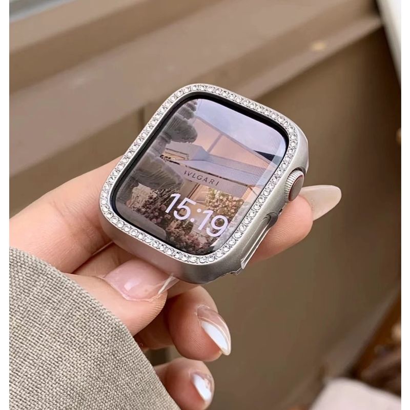 ใหม่ เคสนาฬิกาข้อมือ ประดับเพชร ลายดาว น้ําหนักเบา แบบเปลี่ยน สําหรับ Apple Watch Strap Series 8 7 6 SE 5 4 3 2 SE SE2 ขนาด 38 มม. 40 มม. 44 มม. 41 มม. 45 มม. 42 มม. 49 มม.