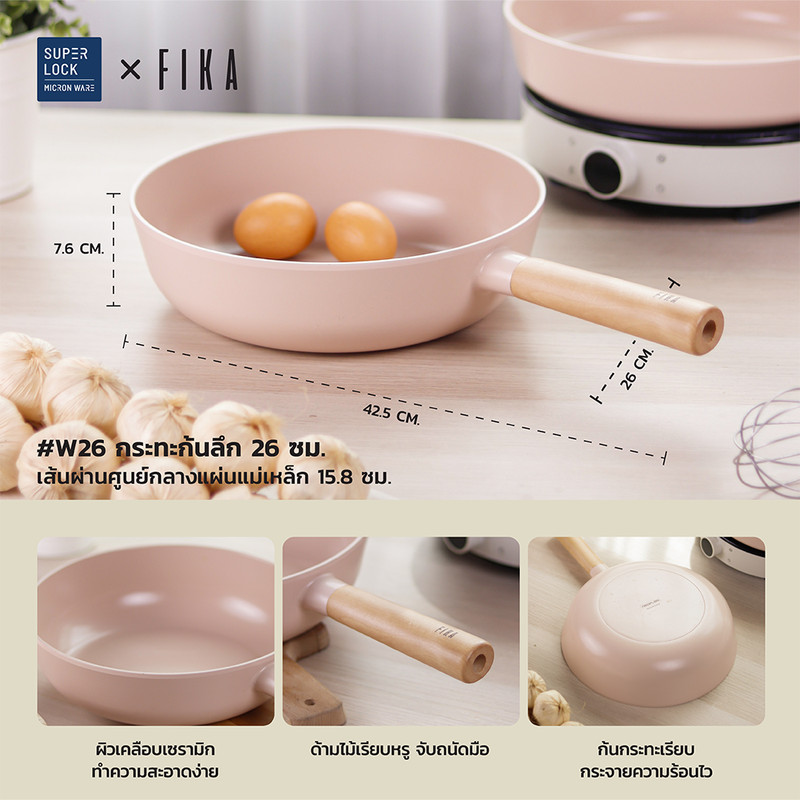 Neoflam FIKA Mini Peach Edition เครื่องครัวจากเกาหลี มีให้เลือก 7 แบบ ใช้ได้กับเตาทุกประเภท