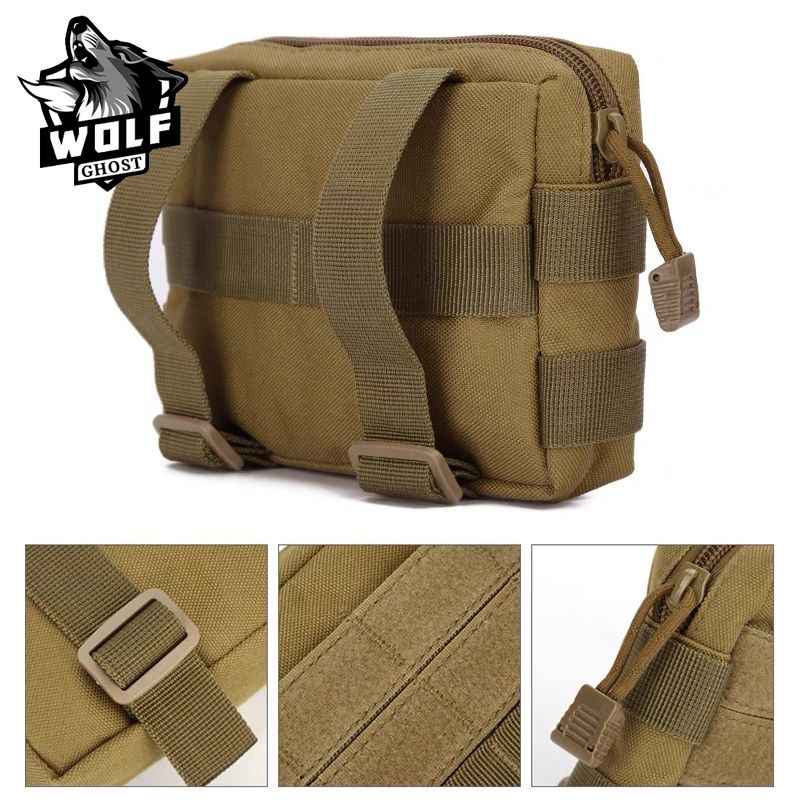 Ghostwolf กระเป๋าเข็มขัดคาดเอว มัลติฟังก์ชั่น 1000D EDC Molle กันน้ํา ขนาดกะทัดรัด สําหรับกลางแจ้ง