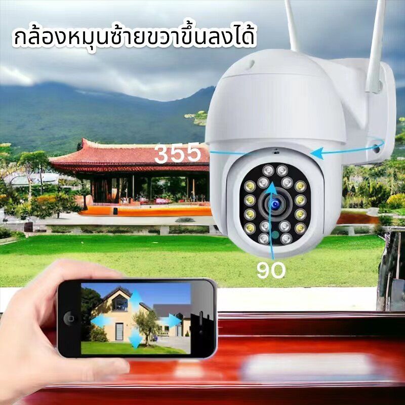 กล้องวงจรปิดhomemall รุ่น HM 580D wifi2.4g ภาพคมชัด 5ล้านพิกเซลล มีไมค์ลำโพงพูดตอบโต้ได้ full color night vision ติดตั้งง่าย