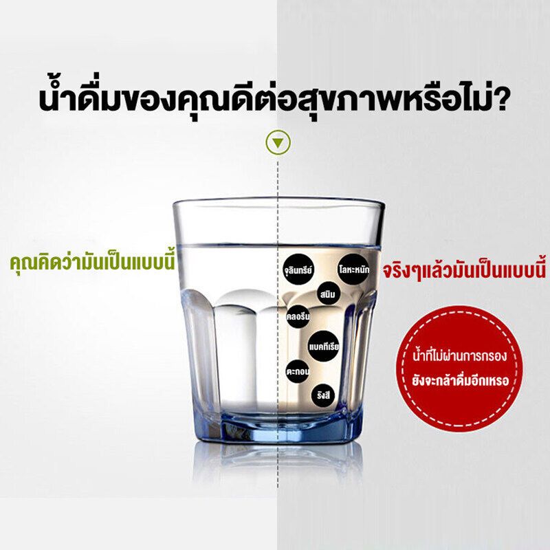 เครื่องกรองน้ำ ไม่ต้องใช้ไฟฟ้า น้ำใสสะอาด 14ลิตรละเอียด0.5ไมครอน ติดตั้งง่าย เครื่องกรองนํ้า เครื่องกรองน้ำดื่ม กรองน้ำประปา ที่กรองน้ำ เครื่องปรับสภาพน้ำ เครื่องกรองนำ้ กรองน้ำดื่ม water purifier