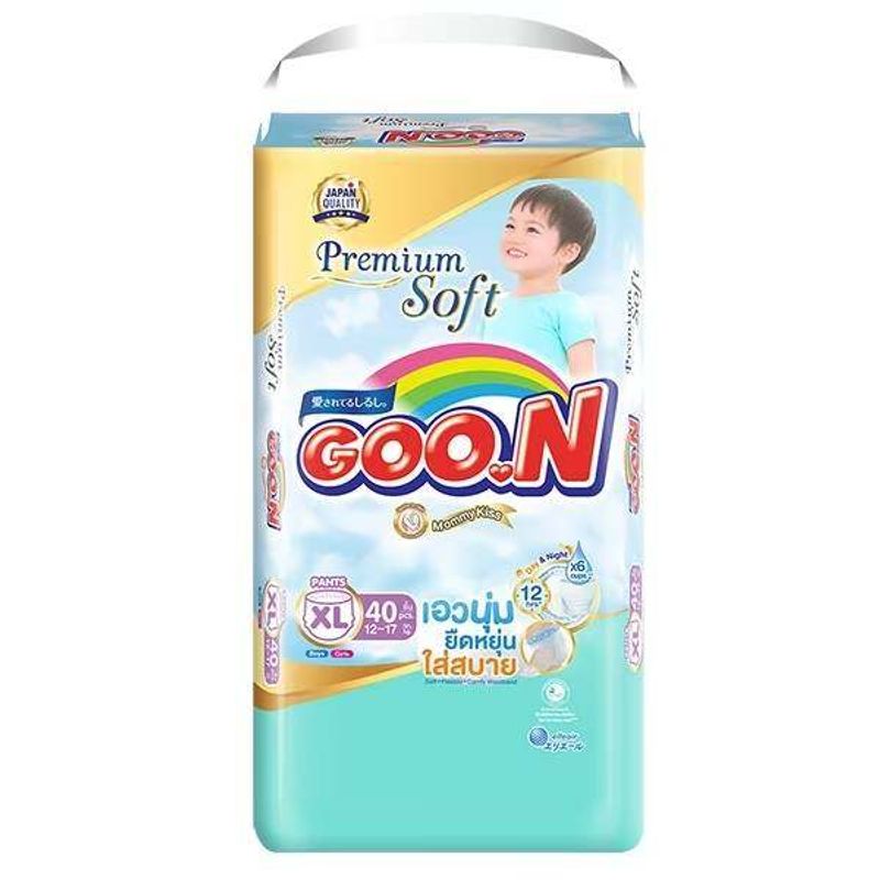 GOON กูนน์ผ้าอ้อมเด็ก แบบกางเกง/แบบเทป กูนน์ มัมมี่ คิส ไซส์จั้มโบ็ แพ็ค 1 ห่อ