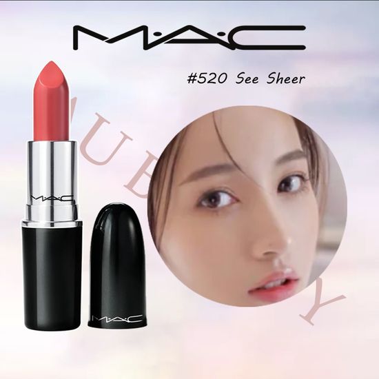 ลิปสติกMAC （ของแท้100%）Lustreglass/Matte/Amplified/Satin 3g #813  Mocha ลิปmac แถมถุงของขวัญและน้ำหอม สีขายดี