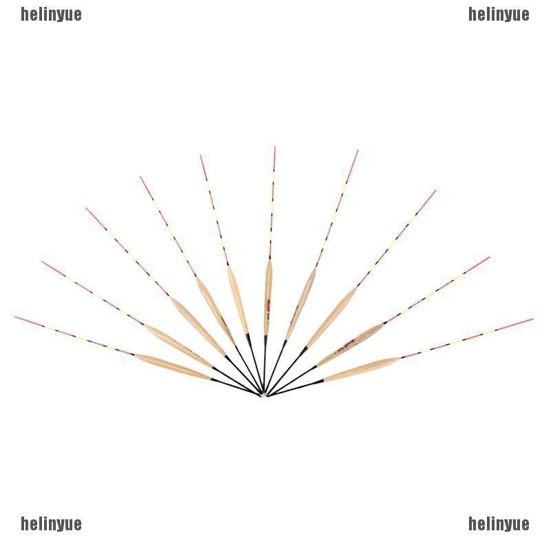 เฮล❤ ทุ่นไม้ลอยน้ํา สําหรับตกปลา 10 ชิ้น/ล็อต
