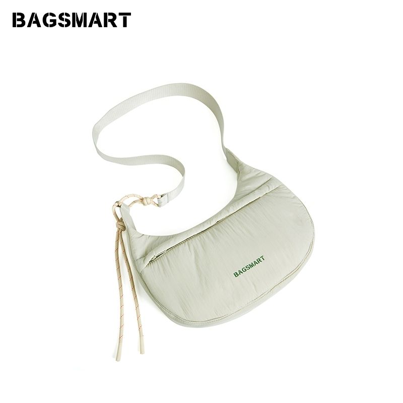 BAGSMART แฟชั ่ น Crossbody Dumpling กระเป ๋ าผู ้ หญิงลําลองไหล ่ กระเป ๋ า Commuter กีฬา Messenger กระเป ๋ า