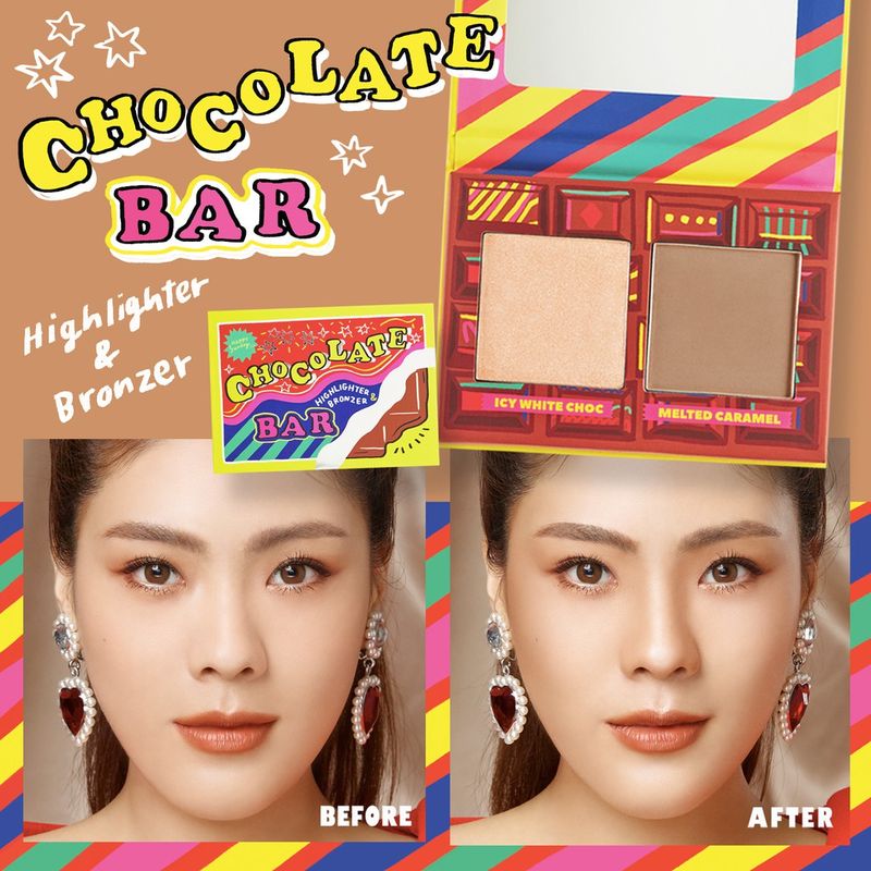 [EXP 10/2025] Chocolate Bar Highlighter & Bronzer | พาเล็ตต์บรอนเซอร์และไฮไลท์