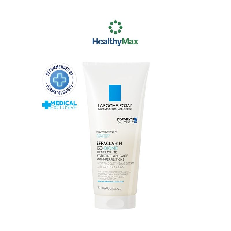 La Roche-Posay EFFACLAR H ISO-B 200ml. ผลิตภัณฑ์ทำความสะอาดผิวหน้า สำหรับผู้ที่มีปัญหาสิว ผิวบอบบาง ระคายเคือง แพ้ง่าย