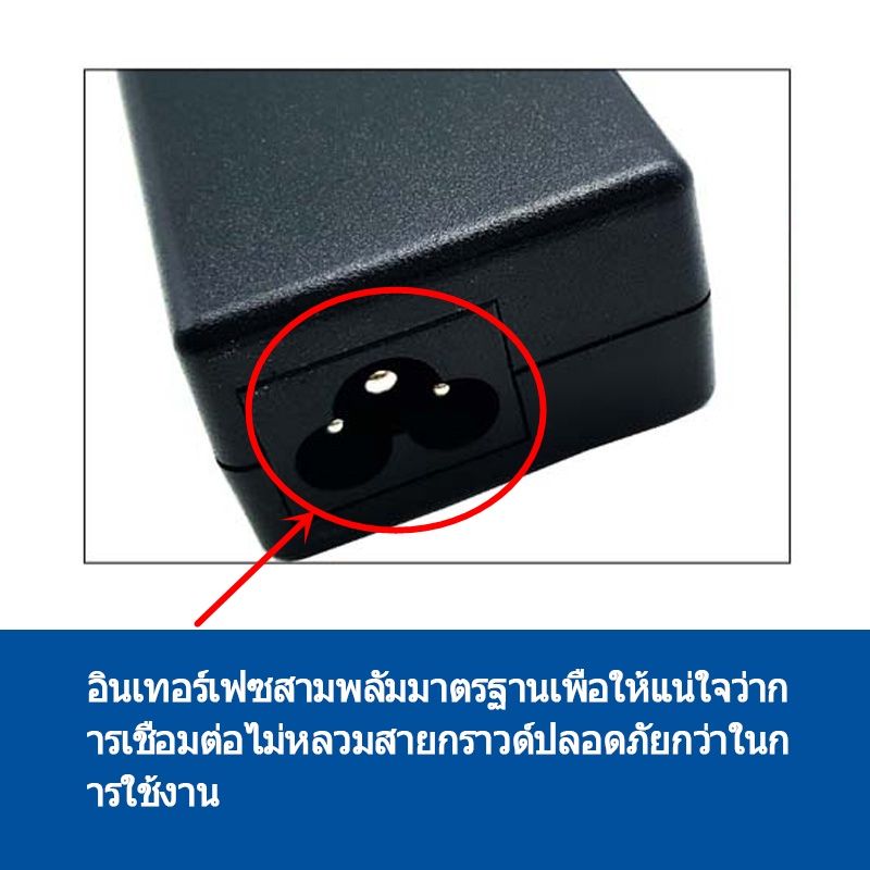 สำหรับ HP Battery Adapter 65W 19.5V 3.33A หัวขนาด 4.5*3.0mm Blue Tip Laptop Adapter