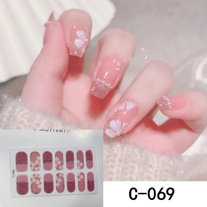 Sukeme Nail Art Decals Luxurious Removable Super Sweet Semi-Transparent Nail Stickers