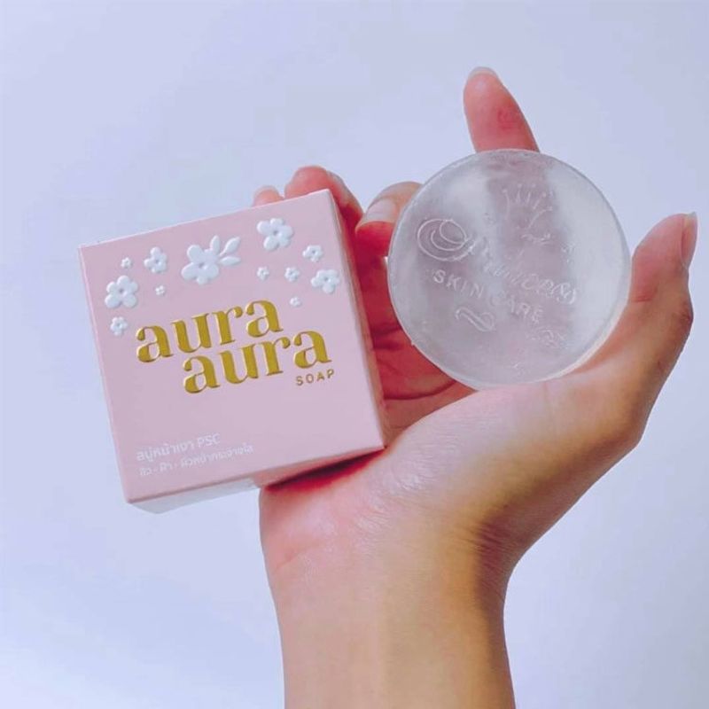 สบู่หน้าเงา [2 ก้อน][70 g./ก้อน] สบู่หน้าเงาแท้ สบู่หน้าเงา Princess สบู่หน้าเงา Aura Aura