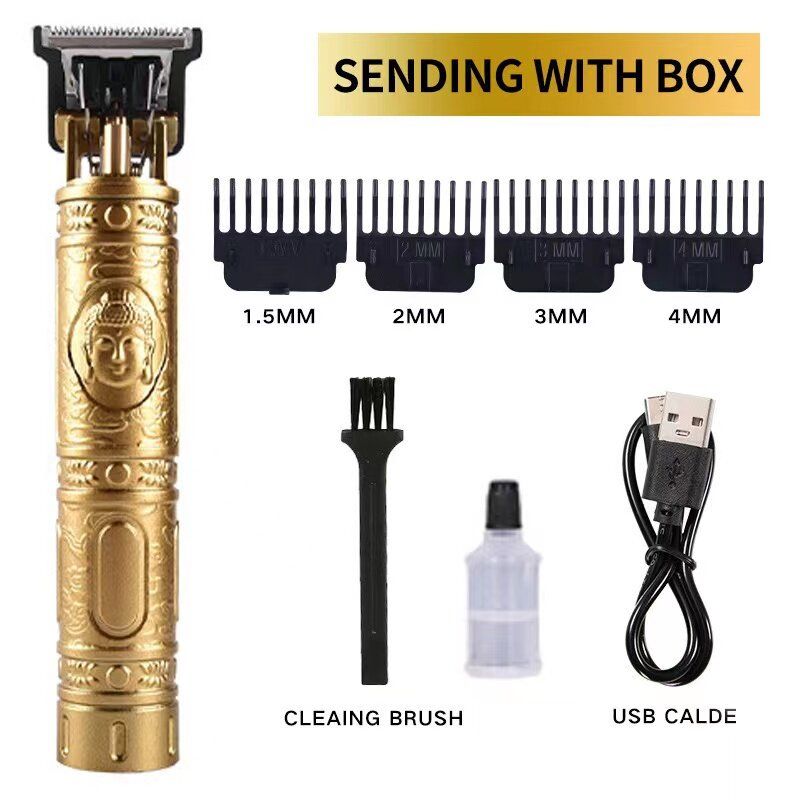 USB รุ่นไฟฟ้า Hair Clipper / ปัตตาเลี่ยน T9 / Retro Oil Head Clipper ปัตตาเลี่ยนผม / โรงงานแฟชั่นต่างๆ / พื้นที่สีสันไล่โทน