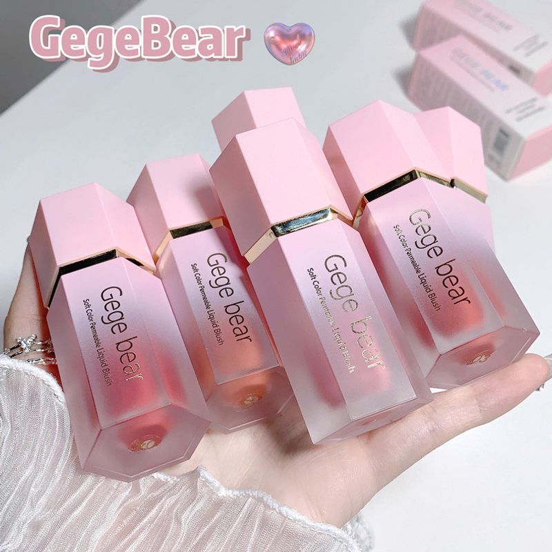 Gecomo บลัชออนเนื้อครีม เนื้อแมตต์กํามะหยี่ สีชมพู 6 สี