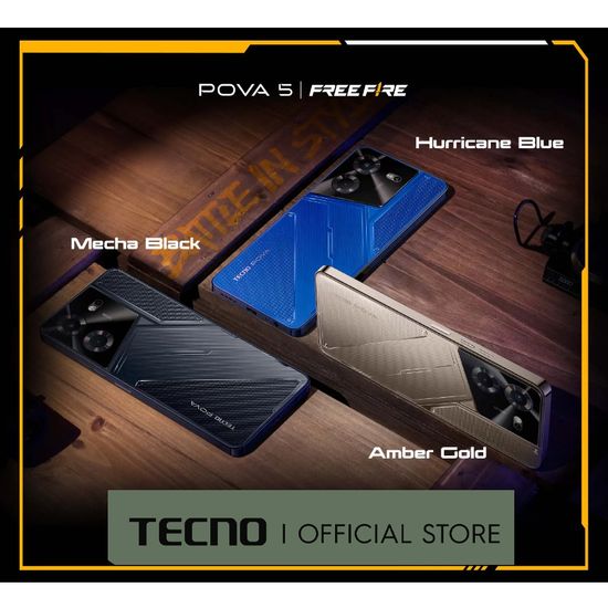 Tecno Pova 5 Mobile (8+128GB/8+256GB)กล้องหน้าและกล้องคู่ แบตเตอร์รี่ 6000 mAh สมาร์ทโฟน โทรศัพท์เกม