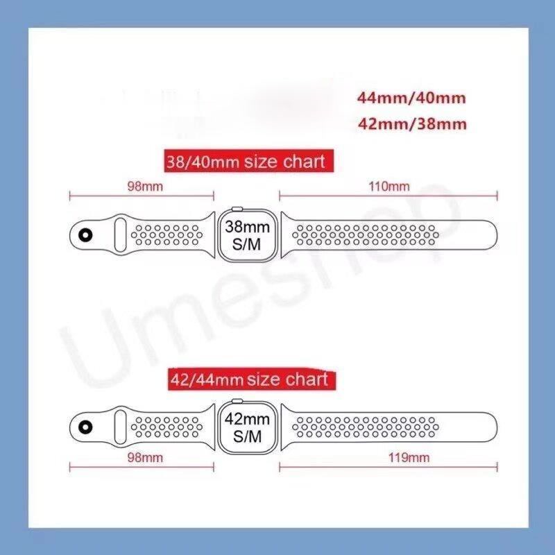 E-สายนาฬิการูรุ้ง สายนาฬิกาข้อมือ สาย Smart Watchซีรีส์ 7 6 SE 5 4 3 2 1 38/40/41mm 42/44/45/49mm