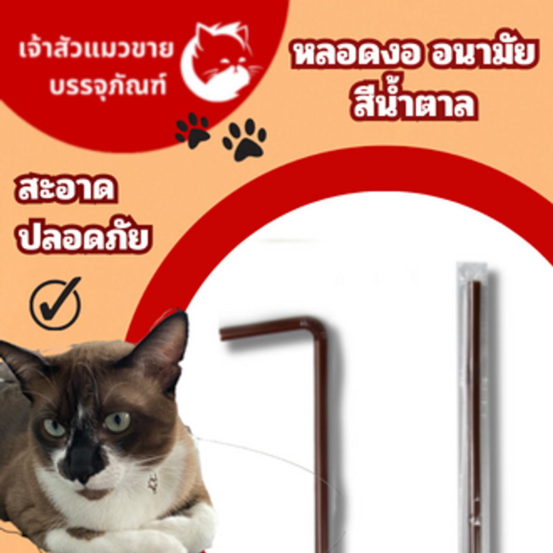 หลอดงอ หลอดอนามัย (ห่อฟิล์ม)(ไม่ห่อฟิล์ม)มี 3 สีให้เลือก 8mmx23.5cm.(100เส้น)