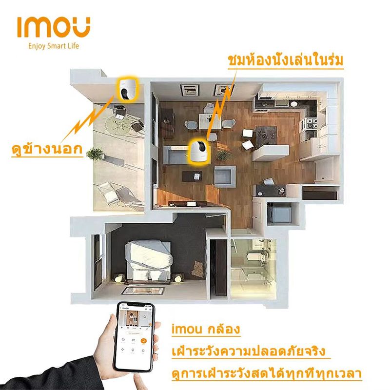 แพ็คคู่ กล้องวงจรปิดไร้สาย IMOU Ranger 2C รุ่นIPC-TA42CP ความคมชัด 4MP กล้องไวไฟ มีไซเรน ตรวจจับ แจ้งเตือนทันที พูดคุยโต้ตอบได้