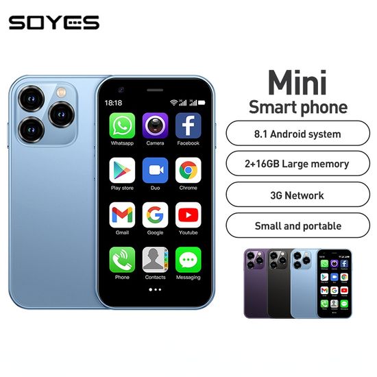 Soyes XS15 โทรศัพท์มือถือ 3.0 นิ้ว บางพิเศษ 2GB+16GB ซิมคู่ สแตนด์บาย 3G Mini Wifi GPS โทรศัพท์มือถือ