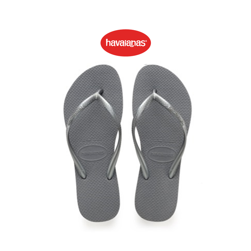 HAVAIANAS รองเท้าแตะผู้หญิง Slim Flip Flops STEEL GRAY 40000305178F_C2GYXX