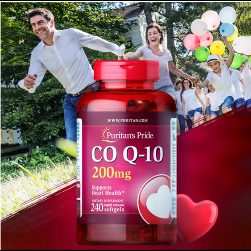 จัดส่งในวันเดียวกัน CoQ10 Puritans Pride 200mg /240 softgels EXP：10/2025