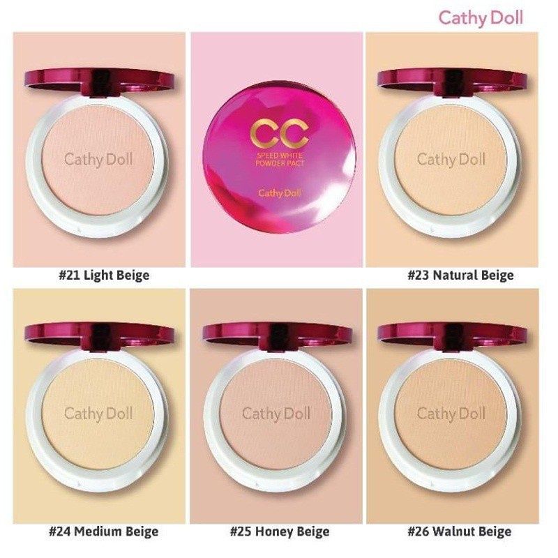 Cathy Doll Speed White CC Powder Pact SPF 40 PA+++ 12g. แป้งอัดแข็ง (มี2รุ่น)