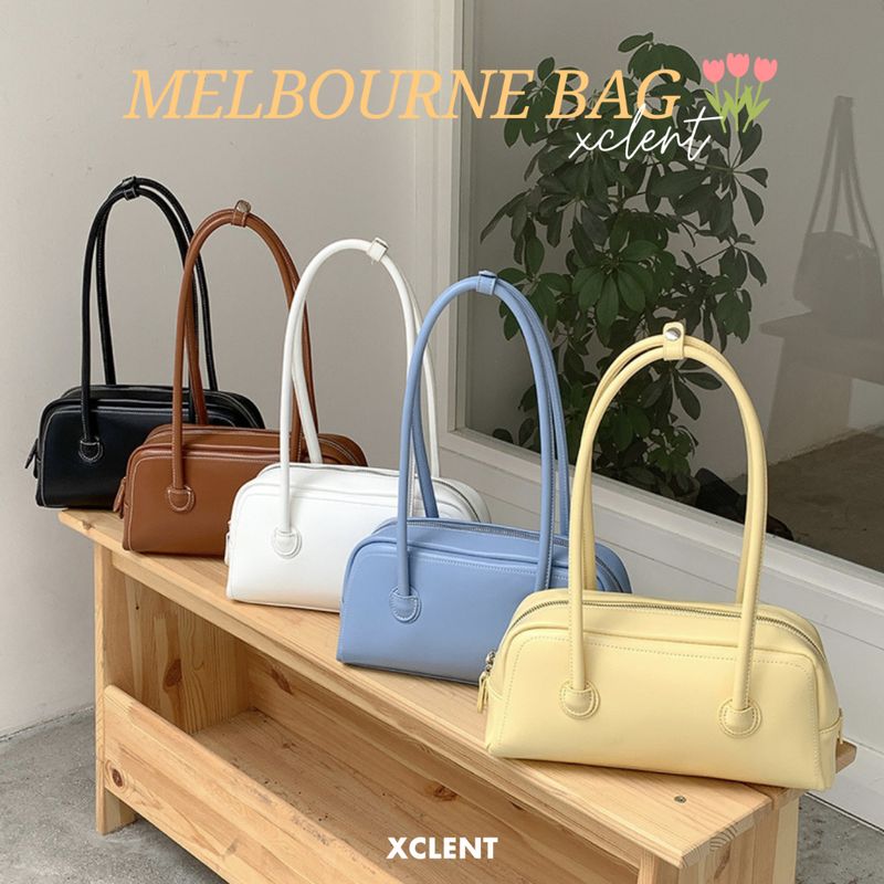 (พร้อมส่ง) Melbourne bag กระเป๋าสะพายไหล่ทรงขนมปัง สไตล์เกาหลี เรียบๆแต่แมทช์เข้าได้กับทุกลุค