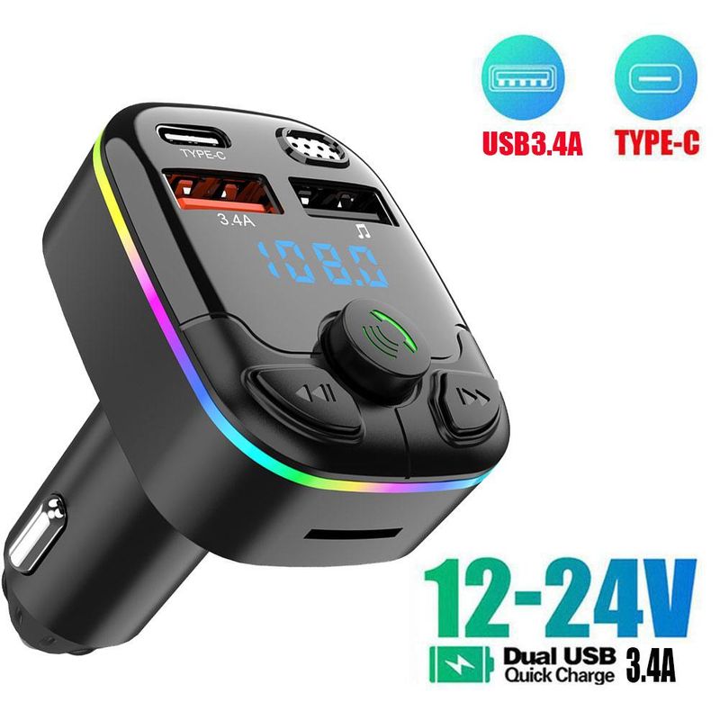 ส่งจากไทย X8 Dual USB Car Charger เครื่องเล่น MP3 FM Transmitter บลูทูธติดรถยนต์ ด้วยฟังก์ชั่นแฮนด์ฟรี