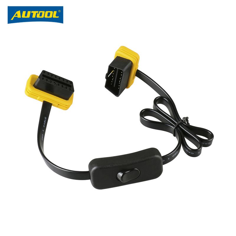 AUTOOL สาย OBD2 สายต่อเครื่องสแกนเนอร์รถยนต์ (พร้อมสวิตช์) ความยาว 60 ซม ELM327