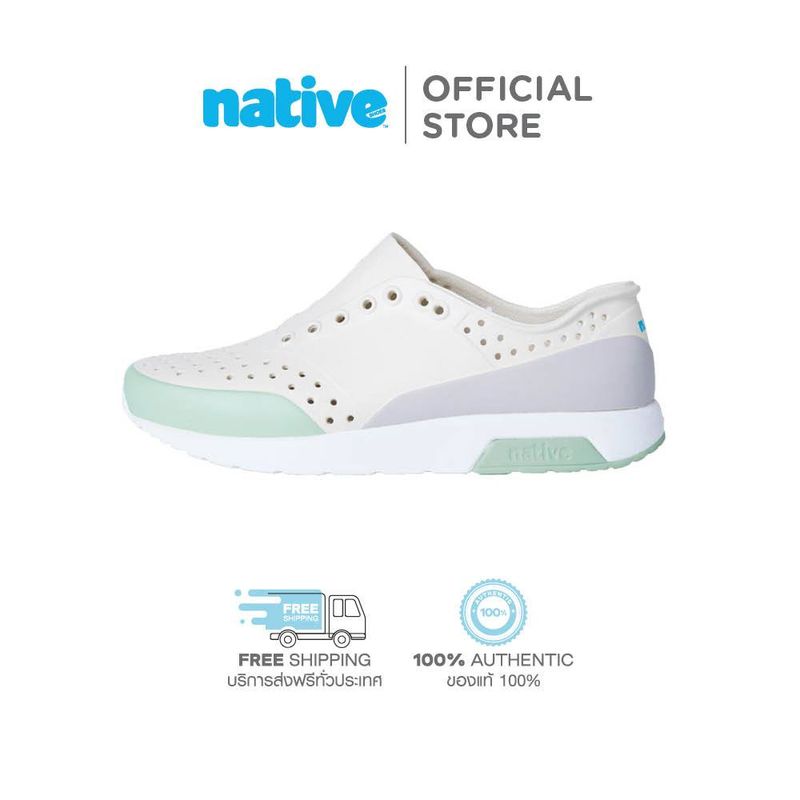 NATIVE รองเท้าเนทีฟกันน้ำผู้ใหญ่ EVA รุ่น Lennox Block Bone White/Shell White/Warm Tea/Tea Green