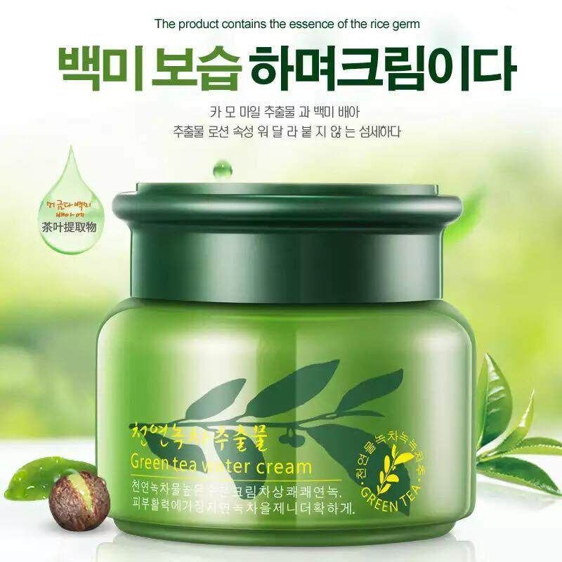 N054 ครีมชาเขียว Horec green tea water cream  หน้าใส เหมาะสำหรับสิว ผิวเนียนกระจ่างใส ผิวเรียบเนียน