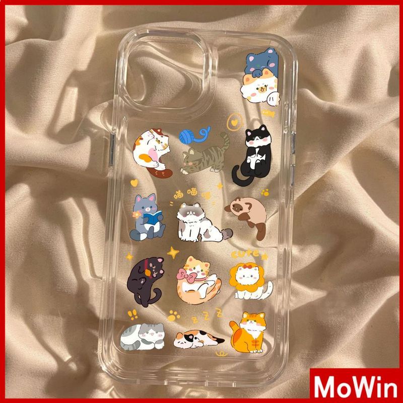 Mowin - เข้ากันได้สำหรับ 15 เคสไอโฟน11 เคส iphone 11 ช่องว่างขนาดใหญ่ TPU นุ่ม เคสโทรศัพท์ เคสการ์ตูนสัตว์น่ารัก ปกป้องกล้อง กันกระแทก ใช้ได้กับ iPhone 13 Pro Max 12 Pro Max XR XS 7 8