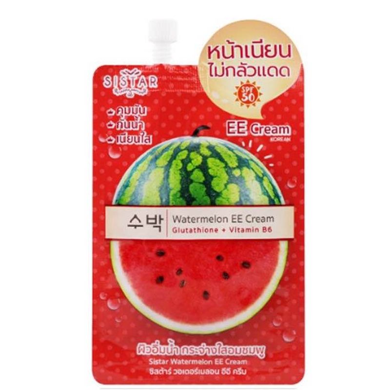 ส่งฟรี!! (ซอง/กล่อง) SISTAR Watermelon แตงโม ซิสต้าร์ วอเตอเมล่อน ซีซี ครีม/อีอี ครีม/เซรั่ม/sleeping mask/สลีปปิ้งมาร์ก/EE cream/CC cream/Serum ครีมซองเซเว่น/เซรั่มวิตซี