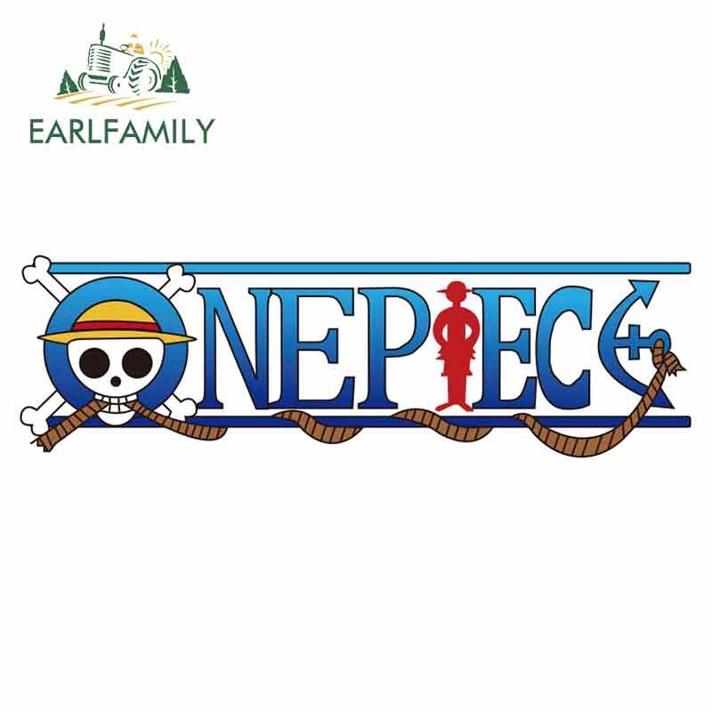 Earlfamily สติกเกอร์ไวนิล กันน้ํา ลายการ์ตูนอนิเมะ One Piece 13x10.4 ซม. กันรอยขีดข่วน สําหรับติดตกแต่งรถยนต์ รถจักรยานยนต์