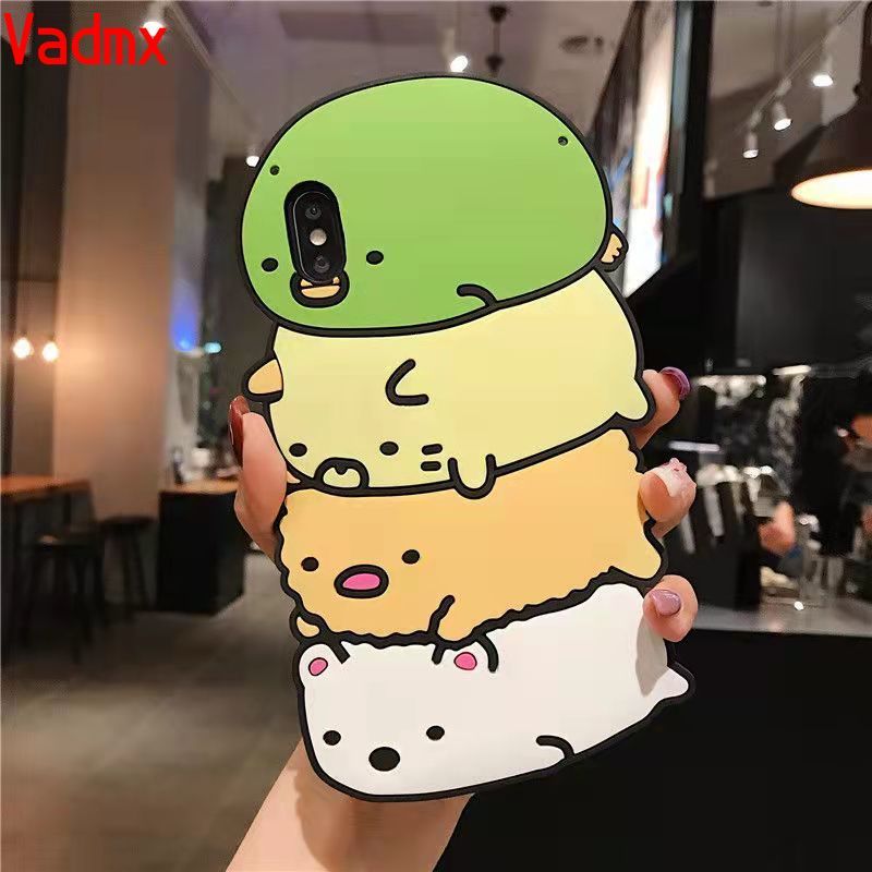 Cute Carton Silicone Casing OPPO A54 A74 A94 A93 A73 4G A55 A53 A73 A72 A95 5G A53 A33 A32 A52 A72 A92 Panda Phone Case White Bear Pig Rabbit Soft Cover