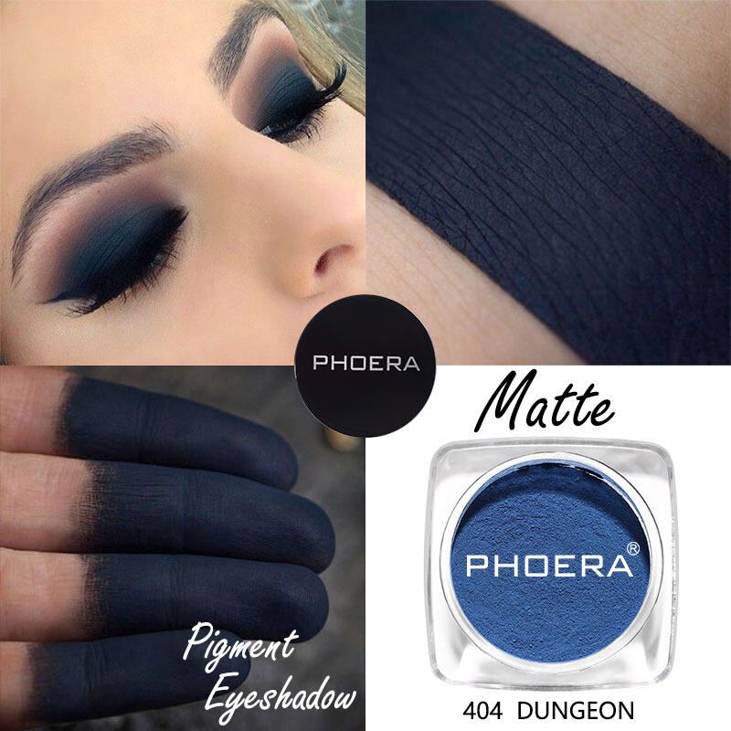 PHOERA อายแชโดว์สีด้านธรรมชาติกันน้ำ12สีอายแชร์โดว์แบบไม่ซีดจางทนนานกันเหงื่อได้