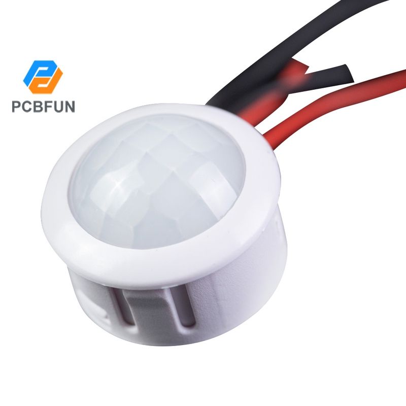 Pcbfun สวิตช์เซนเซอร์ตรวจจับการเคลื่อนไหวมนุษย์ อินฟราเรด อินฟราเรด PIR LED