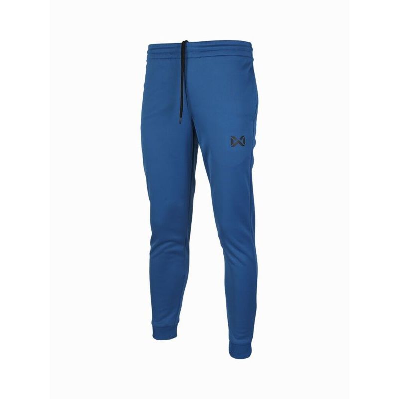 WARRIX กางเกงวอร์มขายาว รุ่น TITAN II (รหัส WP-223WRACL30) ผ้า Micropolyseter100% Jogger Pants สีดำ/น้ำเงิน/แดง