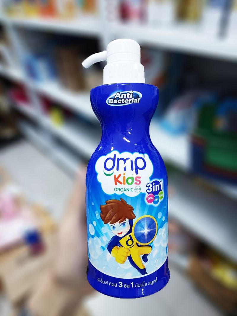 DMP Oraganic Kids Spiderman-Disney 3in1 200ml. และ  400 ml. อาบ สระ นวด ดีเอ็มพี สบู่เหลวเด็ก แชมพูเด็ก (1 ขวด)