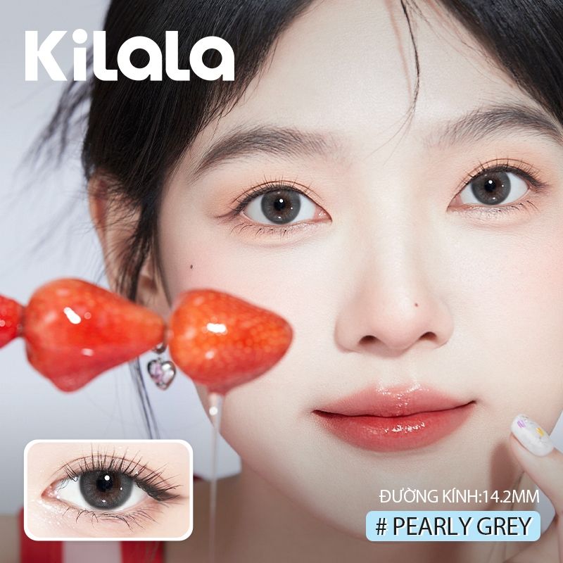 Kilala Brown คอนแทคเลนส์ ครึ่งปี สีเทามุก DIA 14.2 มม. 2 ชิ้น