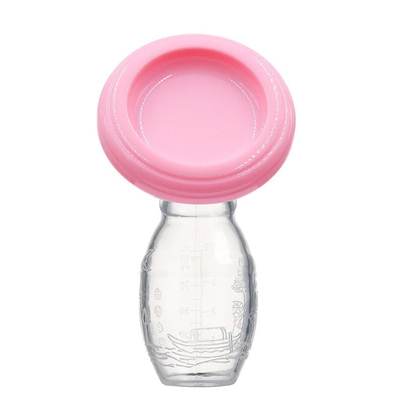 เครื่องปั้มนม Silicone Manual Breast Pump Milk Collector กรวยปั้มนมสุญญากาศพร้อมฝาปิด ซิลิโคน เครื่องปั้มนมเดี่ยว ปั้มมือ ขวดนม ขวดเก็บน้ำนม MY06