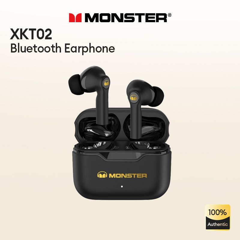 Monster XKT02 หูฟังบลูทูธไร้สาย HIFI ลดเสียงรบกวน เชื่อมต่อเร็ว คุณภาพเสียงดี สําหรับเล่นเกม ชิปเกม บลูทูธ 5.1