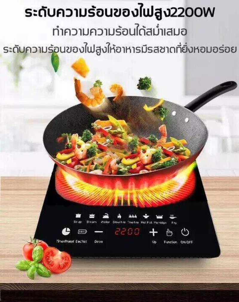 Electrolux เตาแม่เหล็กไฟฟ้า รุ่น RO86AA-สีดำ (รับประกัน 2 ปี) กำลังไฟ 2200 วัตต์ ปรับได้ 5 ระดับ（จัดส่งที่รวดเร็วตลอด 24 ชั่วโมง）