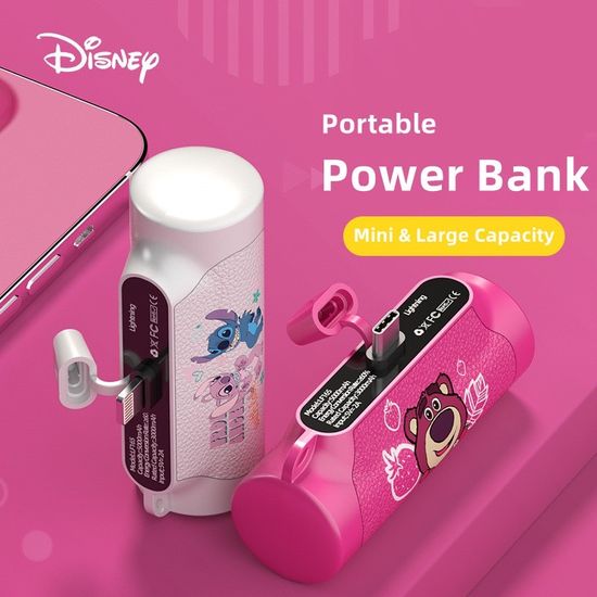 ของแท้ 100 % Disney พาวเวอร์แบงค์ ขนาดเล็ก 5000mAh ชาร์จเร็ว สําหรับ Android Apple ขนาดเล็กกะทัดรัด