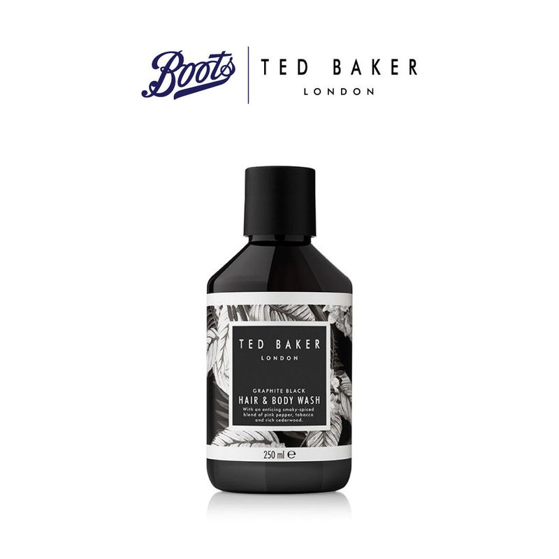 Ted Baker London Hair And Body Wash Graphite Black เท็ด เบเกอร์ ลอนดอน กราไฟต์ แบล็ค แฮร์ แอนด์ บอดี้ วอช 250Ml