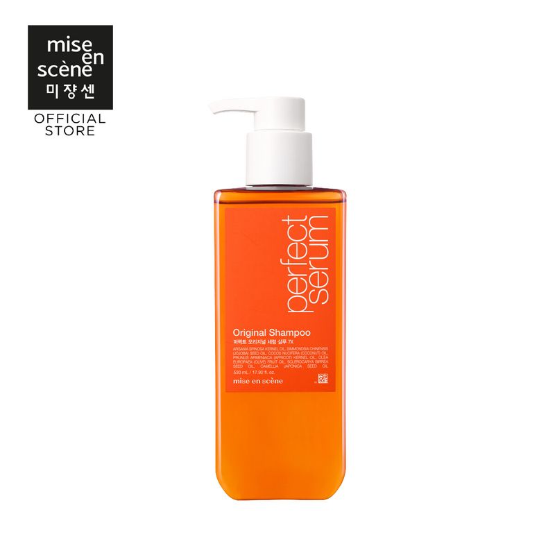 [แชมพูสำหรับผมแห้งเสีย] mise en scene Perfect Serum Original Shampoo มีส ออง แซน แชมพูสำหรับผมแห้งเสีย ผมแตกปลาย ผมชี้ฟู สูตรออริจินัล 530 มล.