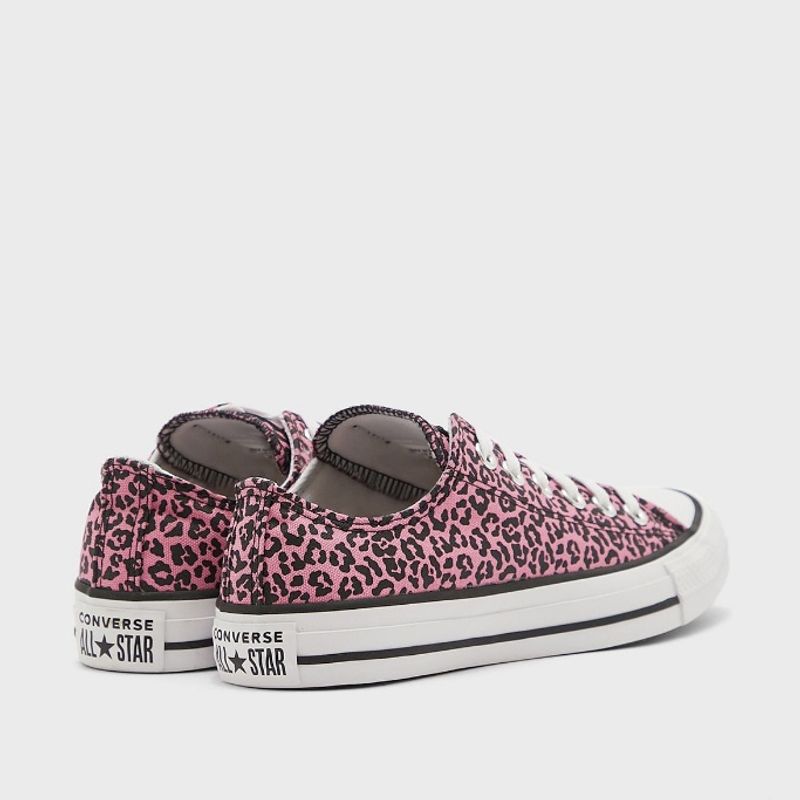 CONVERSE รองเท้าผ้าใบ รุ่น CTAS MINI LEOPARD PRINT OX PINK/BLACK - 572053CF_H1PIBK - สีชมพู/ดำ ผู้หญิง